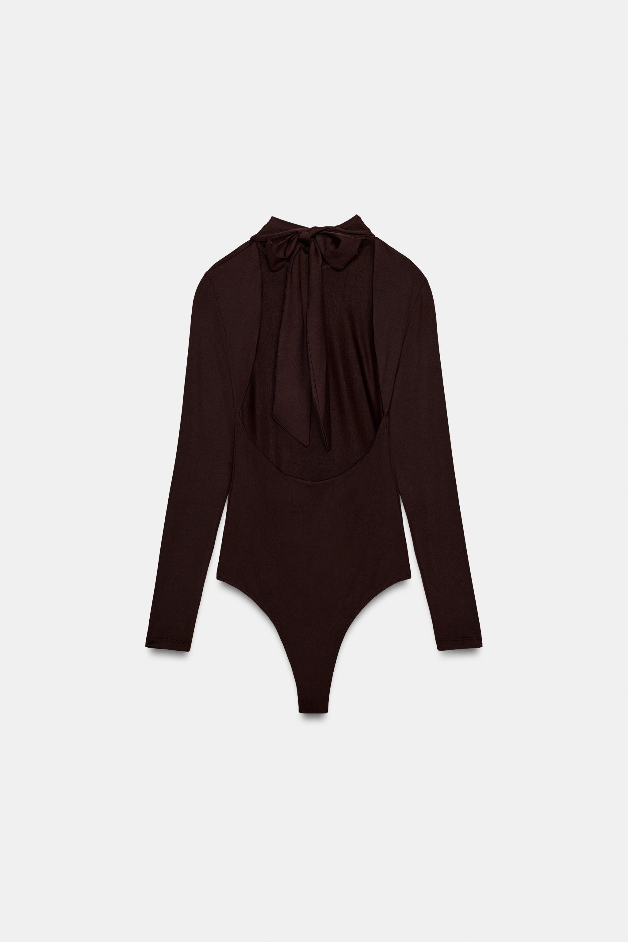 OPEN BACK TIE BODYSUIT
